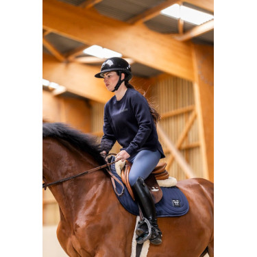 Sweat-shirt d'équitation Horse Pilot en laine de Mérinos femme Dark night Noir Sweat-shirt d'équitation Horse Pilot en laine de Mérinos femme Dark night Noir