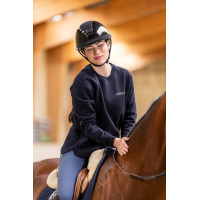 Dames Merino-wollen Horse Pilot paardrijsweater Donkere nacht Zwart