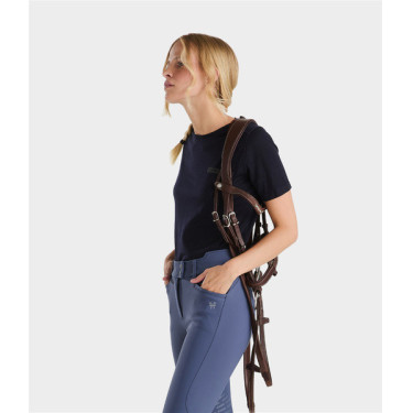 Tee-shirt d'équitation Horse Pilot en laine de Mérinos femme Dark night Noir Tee-shirt d'équitation Horse Pilot en laine de Mérinos femme Dark night Noir