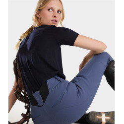 Tee-shirt d'équitation Horse Pilot en laine de Mérinos femme Dark night Noir Tee-shirt d'équitation Horse Pilot en laine de Mérinos femme Dark night Noir