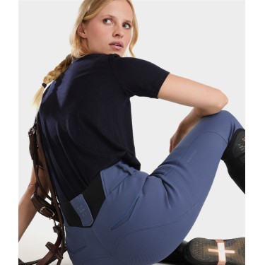 Tee-shirt d'équitation Horse Pilot en laine de Mérinos femme Dark night Noir Tee-shirt d'équitation Horse Pilot en laine de Mérinos femme Dark night Noir