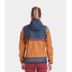 Korte paardrijregenjas Horse Pilot Raintech voor dames Marine Marineblauw