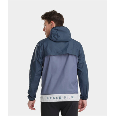 Korte regenjas voor heren Raintech Horse Pilot paardrijden Marine Marineblauw Korte regenjas voor heren Raintech Horse Pilot paardrijden Marine Marineblauw