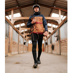 Veste courte de pluie Horse Pilot d'équitation Raintech homme Marron doré