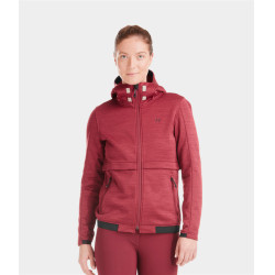 Sweatshirt zippé équitation Horse Pilot femme Tempest Rouge foncé