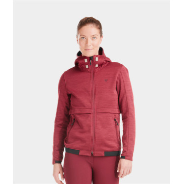 Sweatshirt zippé équitation Horse Pilot femme Tempest Rouge foncé