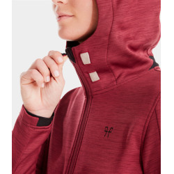 Sweatshirt zippé équitation Horse Pilot femme Tempest Rouge foncé