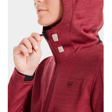 Sweatshirt zippé équitation Horse Pilot femme Tempest Rouge foncé