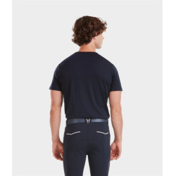 Tee-shirt d'équitation Horse Pilot en laine de Mérinos homme Dark night Noir