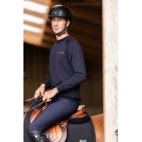 Paardrijsweatshirt Horse Pilot van merinowol voor heren Donkere nacht Zwart Paardrijsweatshirt Horse Pilot van merinowol voor heren Donkere nacht Zwart