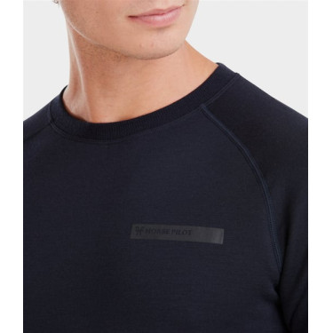 Sweat-shirt d'équitation Horse Pilot en laine de Mérinos homme Dark night Noir Sweat-shirt d'équitation Horse Pilot en laine de Mérinos homme Dark night Noir