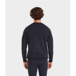 Paardrijsweatshirt Horse Pilot van merinowol voor heren Donkere nacht Zwart