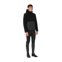 Waterdichte herenjas met inzetstukken van Teddy Equestro-stof Marineblazer Marineblauw Waterdichte herenjas met inzetstukken van Teddy Equestro-stof Marineblazer Marineblauw