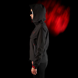 Waterdichte damesjas Equestro Ridertechnology met rits Zwart