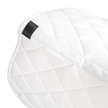 Springzadeldek logo in strass Equestro Wit