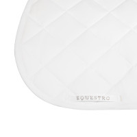Tapis de selle de saut logo en strass Equestro Blanc
