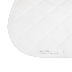 Tapis de selle de saut logo en strass Equestro Blanc