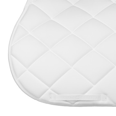 Tapis de saut logo en strass Equestro Blanc