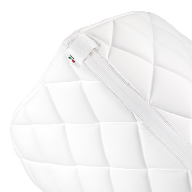 Tapis de saut logo en strass Equestro Blanc