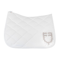 Dressuurpad Equestro logo in strass Wit Dressuurpad Equestro logo in strass Wit