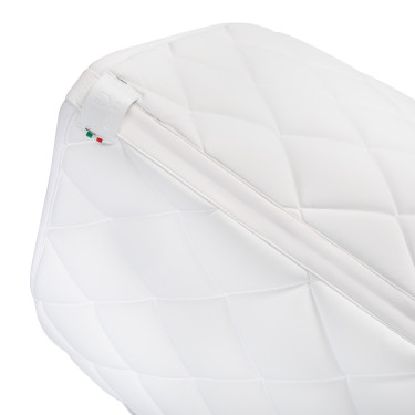 Tapis de dressage Equestro logo en strass Blanc