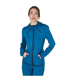 Dames sweatshirt van jersey met ritssluiting Equestro Blauw koraal