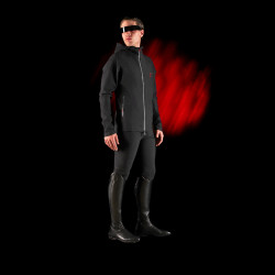 Sweat-shirt technique à capuche homme Equestro Ridertechnology Noir