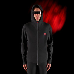 Sweat-shirt technique à capuche homme Equestro Ridertechnology Noir