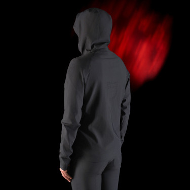 Herenhoodie technische sweater Equestro Ridertechnology Zwart Herenhoodie technische sweater Equestro Ridertechnology Zwart