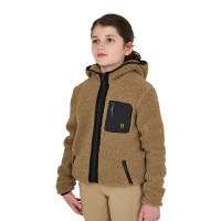 Sweat-shirt en polaire enfant fermeture éclair Equestro Noir