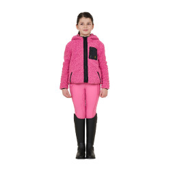 Sweat-shirt en polaire enfant fermeture éclair Equestro Rose château
