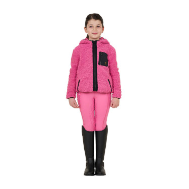 Sweat-shirt en polaire enfant fermeture éclair Equestro Rose château