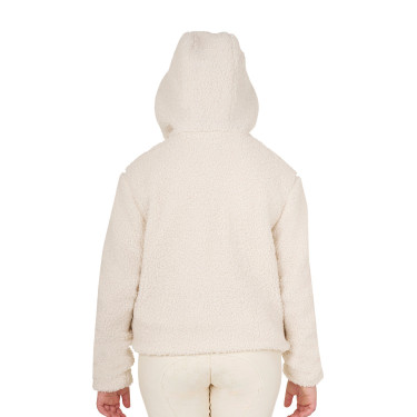 Kinderfleece-sweatshirt met ritssluiting Equestro Antiek wit Beige