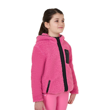 Sweat-shirt en polaire enfant fermeture éclair Equestro Rose château