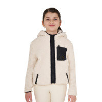 Sweat-shirt en polaire enfant fermeture éclair Equestro Blanc antique Beige