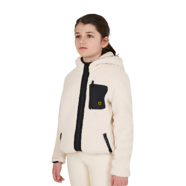 Kinderfleece-sweatshirt met ritssluiting Equestro Antiek wit Beige