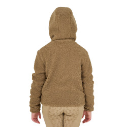Sweat-shirt en polaire enfant fermeture éclair Equestro Encens Beige