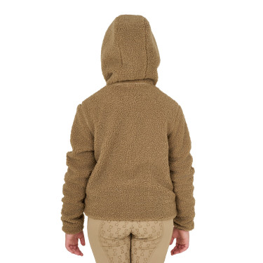 Sweat-shirt en polaire enfant fermeture éclair Equestro Encens Beige