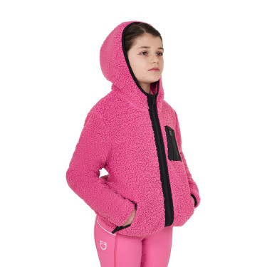 Sweat-shirt en polaire enfant fermeture éclair Equestro Rose château