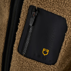 Sweat-shirt en polaire enfant fermeture éclair Equestro Encens Beige