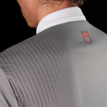 Wedstrijdpolo voor heren Equestro Ridertechnology met korte mouwen en knopen Spotlijster Grijs Wedstrijdpolo voor heren Equestro Ridertechnology met korte mouwen en knopen Spotlijster Grijs
