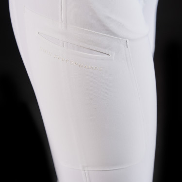 Pantalon slim fit femme Equestro Ridertechnology full grip Blanc