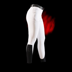 Pantalon slim fit femme Equestro Ridertechnology full grip Blanc