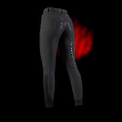 Pantalon slim fit femme Equestro Ridertechnology full grip Noir