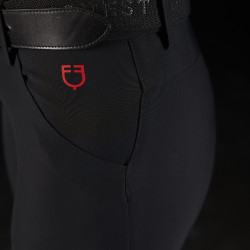 Pantalon slim fit femme Equestro Ridertechnology full grip Noir