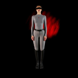 Pantalon slim fit femme Equestro Ridertechnology full grip Oiseau moqueur Gris Pantalon slim fit femme Equestro Ridertechnology full grip Oiseau moqueur Gris