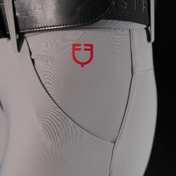Pantalon slim fit femme Equestro Ridertechnology full grip Oiseau moqueur Gris Pantalon slim fit femme Equestro Ridertechnology full grip Oiseau moqueur Gris