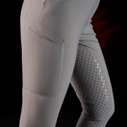 Pantalon slim fit femme Equestro Ridertechnology full grip Oiseau moqueur Gris Pantalon slim fit femme Equestro Ridertechnology full grip Oiseau moqueur Gris