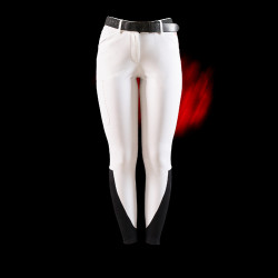 Pantalon slim fit femme Equestro Ridertechnology full grip Blanc