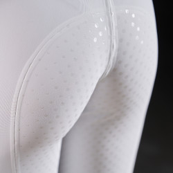 Pantalon slim fit femme Equestro Ridertechnology full grip Blanc
